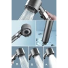 Mey İthalat®  3 Kademeli Turbo Basınçlı Masaj Başlıklı Silikon Fırçalı Duş Başlığı – Yüksek Basınçlı Su Tasarruflu Duş Başlığı