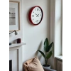 Mey İthalat® 36 Cm Kırmızı Modern Dekoratif Duvar Saati