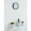 Mey İthalat® 36 Cm Lacivert Modern Dekoratif Duvar Saati