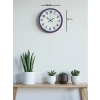 Mey İthalat® 36 Cm Mor Standart Duvar Saati