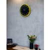 Mey İthalat® 36 Cm Sarı Dekoratif Duvar Saati