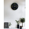 Mey İthalat® 36 Cm Siyah Gold Rakamlı Duvar Saati
