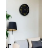 Mey İthalat® 36 Cm Siyah Gold Rakamlı Duvar Saati