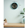 Mey İthalat® 36 Cm Turkuaz Dekoratif Duvar Saati