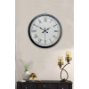 Mey İthalat® 40 cm Siyah Metal Retro Duvar Saati