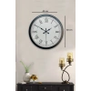 Mey İthalat® 40 cm Siyah Metal Retro Duvar Saati