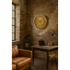 Mey İthalat® 52 cm Eskitme Metal Retro Duvar Saati