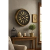 Mey İthalat® 60 cm Eskitme Metal Roma Rakamlı Duvar Saati