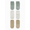 Mey İthalat®   Basic Kaymaz Penye Soket Çorap 3Lü BS10107 Nil Ekru Bej