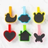 Mey İthalat® Desenli Notlu Ahşap Mandal (6lı Set - 10 Paket)