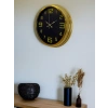 Mey İthalat® Elegance Gold Luxury 40 Cm Metal Duvar Saati