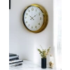 Mey İthalat® Elegant Gold Frame 40 Cm Metal Duvar Saati