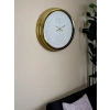 Mey İthalat® Elegant White Gold 40 Cm Metal Duvar Saati