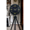 Mey İthalat® Gold Rakamlı Siyah Tripod Ayaklı Saat