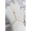Mey İthalat® Gold Renk Pirinç Zirkon Taşlı Pembe Kalp Model Şahmeran