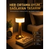 Mey İthalat® Kablosuz Renkli Masa ve Gece Lambası Altın Rengi Dokunmatik Led Lamba