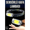 Mey İthalat® Kafa Lambası El Fenerli Kamp Lambası USB Şarjlı Esnek Lamba
