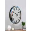 Mey İthalat® Krom Şıklık 52 Cm Metal Modern Duvar Saat