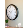 Mey İthalat® Modern 52 Cm Black & White Roma Rakamlı Metal Duvar Saati