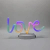 Mey İthalat® Neon Işıklı Love Yazılı Masa Gece Lambası