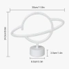Mey İthalat® Neon Işıklı Satürn Lamba (Pil + USB)