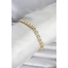 Mey İthalat® Pirinç Gold Renk Arpa Model Kadın Bileklik