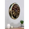 Mey İthalat® Prime Aurea Gold 52 Cm Metal Duvar Saati