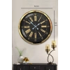 Mey İthalat® Prime Aurea Gold 52 Cm Metal Duvar Saati