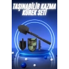 Mey İthalat® Pusulalı Katlanabilir Kazma Kürek Kamp Seti Kamp Küreği Portatif Çantalı