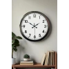 Mey İthalat® Siyah Klasik 52 Cm Modern Duvar Saati