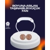 Mey İthalat® USB Şarjlı Katlanabilir Mini Boyun Fanı 1–3 Saat Kullanım