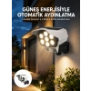 Mey İthalat® Uzaktan Kumandalı Güneş Enerjili LED Güvenlik Lambası Kamera Tipi Hareket Sensörlü Yeni Nesil