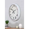 Mey İthalat® White Classic Modern 52 Cm Metal Duvar Saati