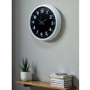 Mey İthalat® White Pure Contrast 40 Cm Metal Duvar Saati