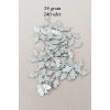 Oya Abiye Bileklik Kolye Pleksi Metalik Plastik Pul Gümüş Renk 24 gram 240 adet - BNC586