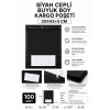Siyah Cepli Büyük Boy Kargo Poşeti 35x45+5 Cm 100 Adet