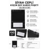 Siyah Cepli Küçük Boy Kargo Poşeti 24x30+5 Cm 100 Adet