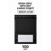 Siyah Cepli Orta Boy Kargo Poşeti 30x37+5 Cm 100 Adet