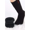 Siyah Termal Kalın Kışlık Havlu Çorap Erkek Kadın Unisex Pamuk