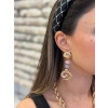 Taşlı Küpe - Pembe