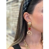 Taşlı Küpe - Yeşil