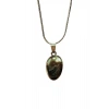 Turmalin Doğal Taşı Zincirli El Yapımı Kolye Uç: 2 cm Zincir: 20 cm Kutulu