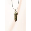 Unakit Doğal Taşı Zincirli El Yapımı Tasarımlı Kolye Uç: 3,5 cm Zincir: 20 cm Kutulu