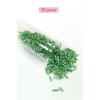 Uzun Boru Kesme Boncuk Çap 2mm Uzunluk 10 mm - 20 Gram - Yeşil Beyaz - BNC247