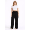 Viskon Pamuklu Kadın Siyah Pijama Pantolon - MG002 - Mudanis