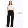 Viskon Pamuklu Kadın Siyah Pijama Pantolon - MG002 - Mudanis
