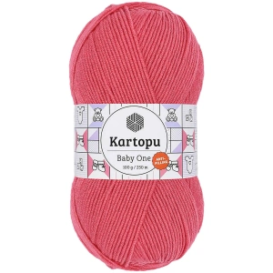 1 Adet Baby One Tüylenmeyen El Örgü İpi Yünü Pembe K254