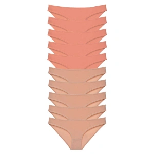 10 adet Süper Eko Set Likralı Kadın Slip Külot Pudra Ten
