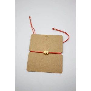 12li Paket İpli Fil Bileklik - Kırmızı