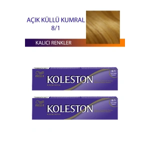 2 Adet Single Tüp Boya Saç Boyası Açık Küllü Kumral 8/1